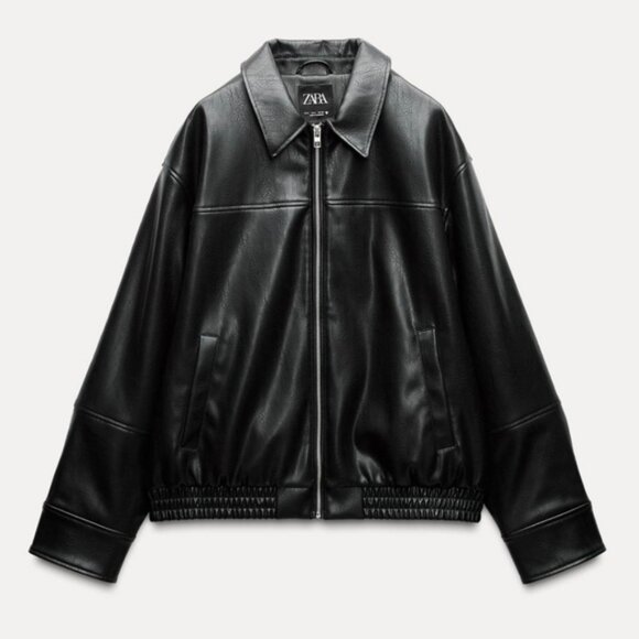 ZARA ジャケット　サイズＬ　ブラック ZARA - ZARA ZW COLLECTION ショート ボンバージャケット M